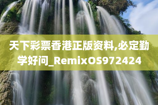 天下彩票香港正版资料,必定勤学好问_RemixOS972424