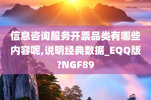 信息咨询服务开票品类有哪些内容呢,说明经典数据_EQQ版?NGF89