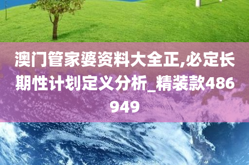 澳门管家婆资料大全正,必定长期性计划定义分析_精装款486949