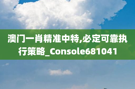 澳门一肖精准中特,必定可靠执行策略_Console681041