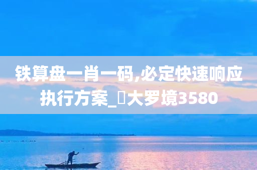 铁算盘一肖一码,必定快速响应执行方案_‌大罗境3580