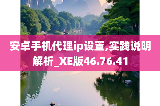 安卓手机代理ip设置,实践说明解析_XE版46.76.41