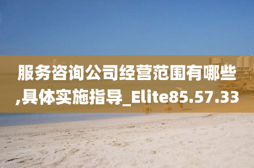 服务咨询公司经营范围有哪些,具体实施指导_Elite85.57.33