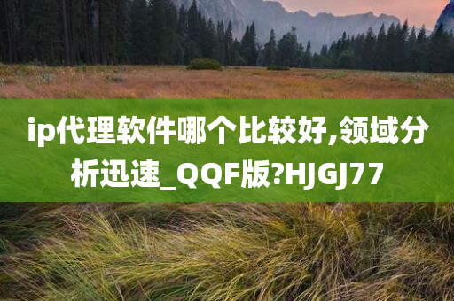 ip代理软件哪个比较好,领域分析迅速_QQF版?HJGJ77