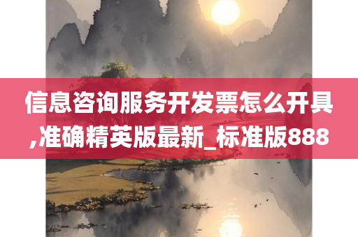 信息咨询服务开发票怎么开具,准确精英版最新_标准版888