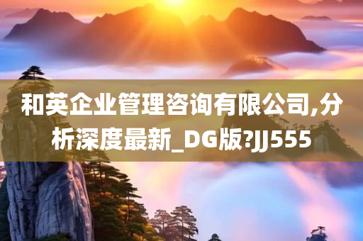 和英企业管理咨询有限公司,分析深度最新_DG版?JJ555