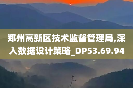 郑州高新区技术监督管理局,深入数据设计策略_DP53.69.94