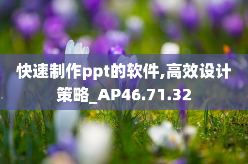 快速制作ppt的软件,高效设计策略_AP46.71.32