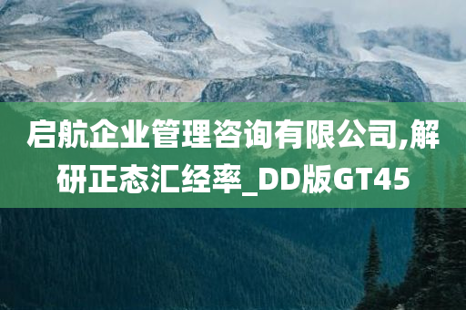 启航企业管理咨询有限公司,解研正态汇经率_DD版GT45