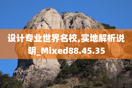 设计专业世界名校,实地解析说明_Mixed88.45.35