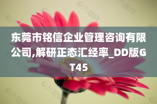 东莞市铭信企业管理咨询有限公司,解研正态汇经率_DD版GT45