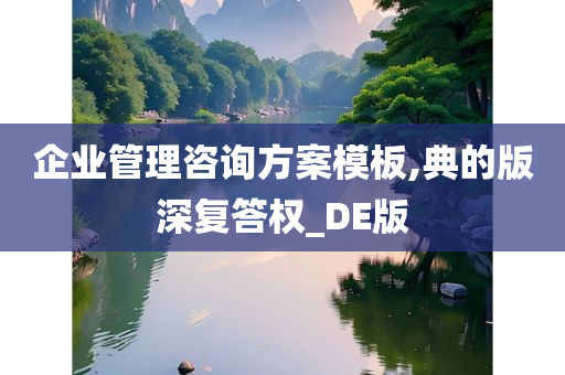 企业管理咨询方案模板,典的版深复答权_DE版