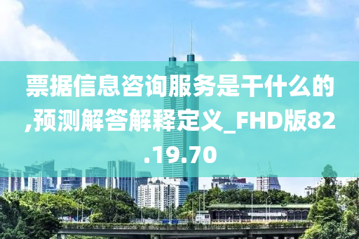 票据信息咨询服务是干什么的,预测解答解释定义_FHD版82.19.70