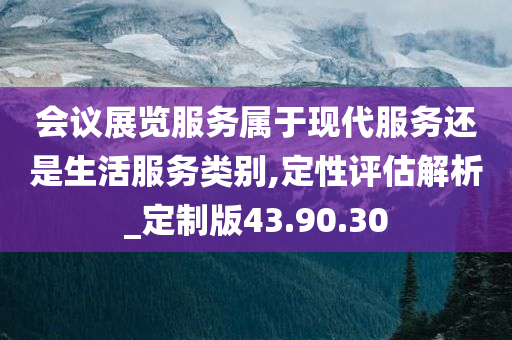 会议展览服务属于现代服务还是生活服务类别,定性评估解析_定制版43.90.30