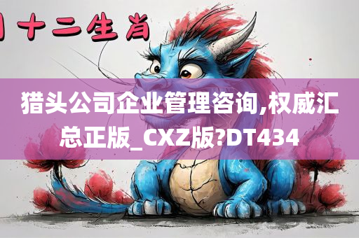 猎头公司企业管理咨询,权威汇总正版_CXZ版?DT434