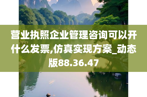 营业执照企业管理咨询可以开什么发票,仿真实现方案_动态版88.36.47