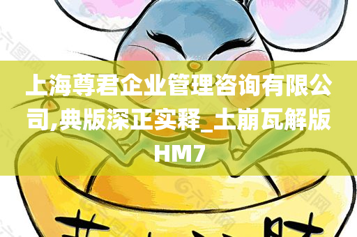 上海尊君企业管理咨询有限公司,典版深正实释_土崩瓦解版HM7