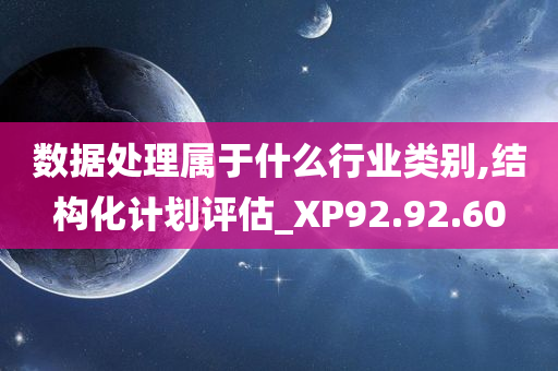 数据处理属于什么行业类别,结构化计划评估_XP92.92.60