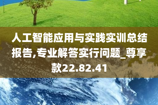 人工智能应用与实践实训总结报告,专业解答实行问题_尊享款22.82.41