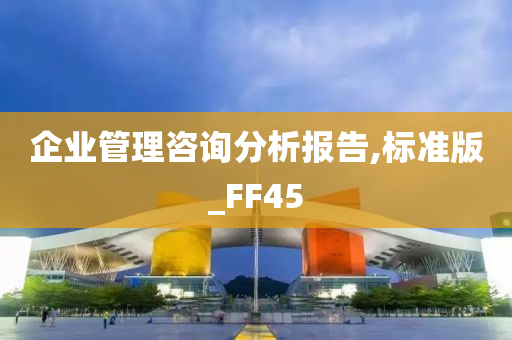 企业管理咨询分析报告,标准版_FF45