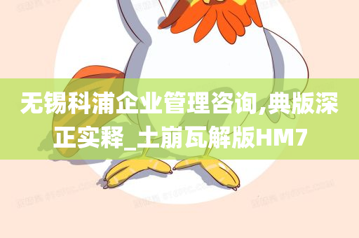 无锡科浦企业管理咨询,典版深正实释_土崩瓦解版HM7