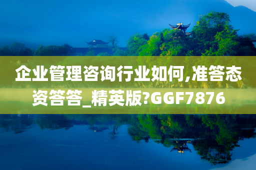 企业管理咨询行业如何,准答态资答答_精英版?GGF7876