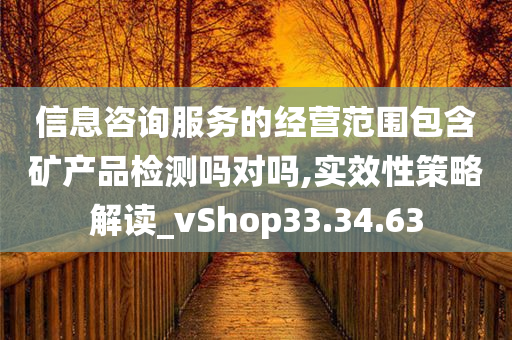 信息咨询服务的经营范围包含矿产品检测吗对吗,实效性策略解读_vShop33.34.63