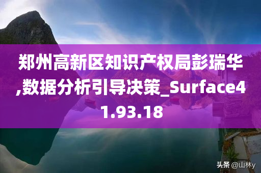 郑州高新区知识产权局彭瑞华,数据分析引导决策_Surface41.93.18