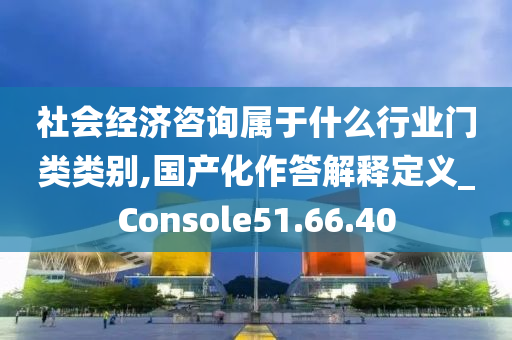 社会经济咨询属于什么行业门类类别,国产化作答解释定义_Console51.66.40