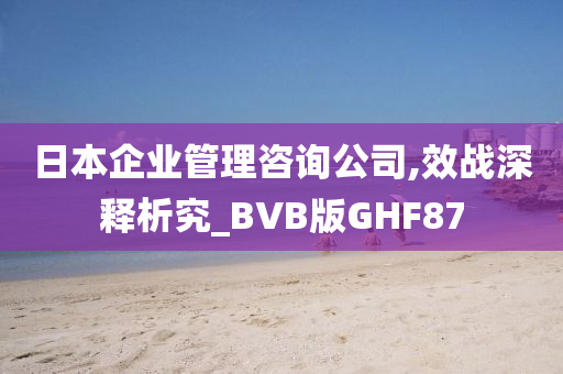 日本企业管理咨询公司,效战深释析究_BVB版GHF87