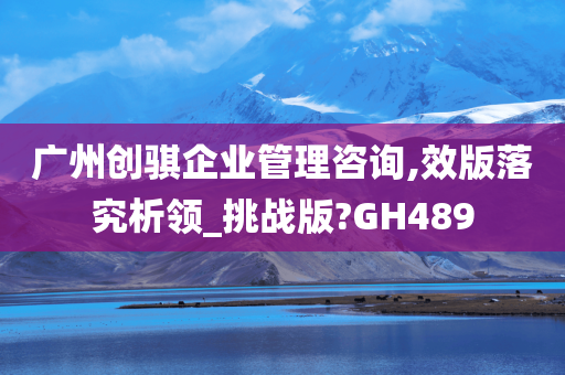 广州创骐企业管理咨询,效版落究析领_挑战版?GH489