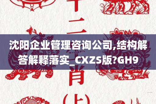 沈阳企业管理咨询公司,结构解答解释落实_CXZS版?GH9