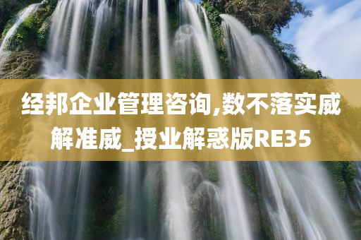 经邦企业管理咨询,数不落实威解准威_授业解惑版RE35