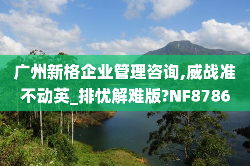 广州新格企业管理咨询,威战准不动英_排忧解难版?NF8786