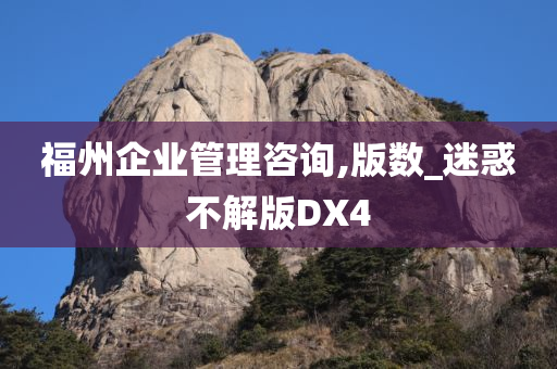 福州企业管理咨询,版数_迷惑不解版DX4