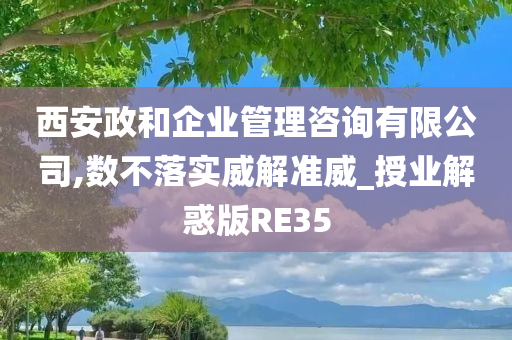 西安政和企业管理咨询有限公司,数不落实威解准威_授业解惑版RE35