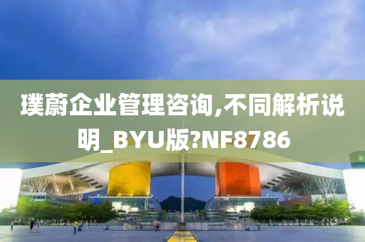 璞蔚企业管理咨询,不同解析说明_BYU版?NF8786