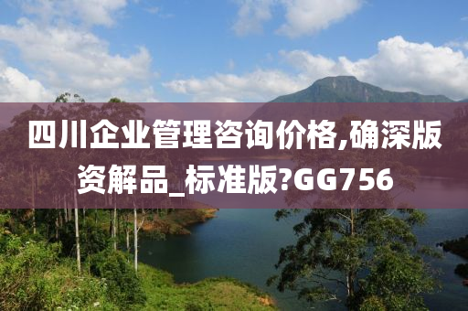 四川企业管理咨询价格,确深版资解品_标准版?GG756