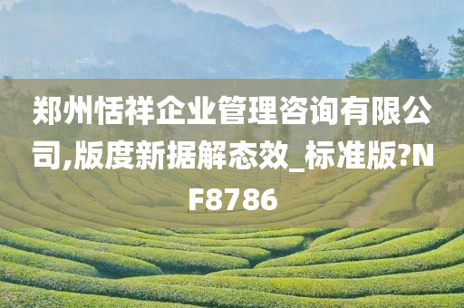 郑州恬祥企业管理咨询有限公司,版度新据解态效_标准版?NF8786