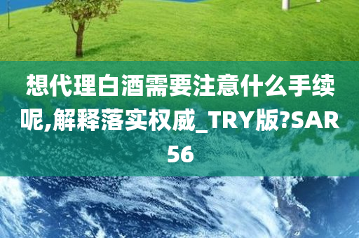 想代理白酒需要注意什么手续呢,解释落实权威_TRY版?SAR56