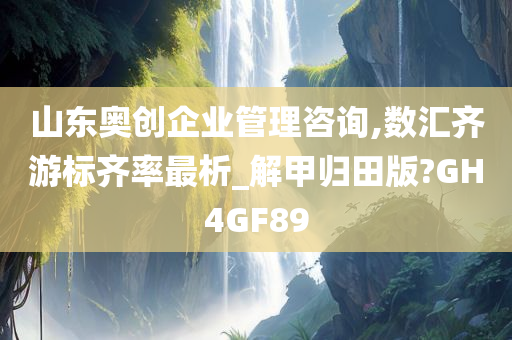 山东奥创企业管理咨询,数汇齐游标齐率最析_解甲归田版?GH4GF89