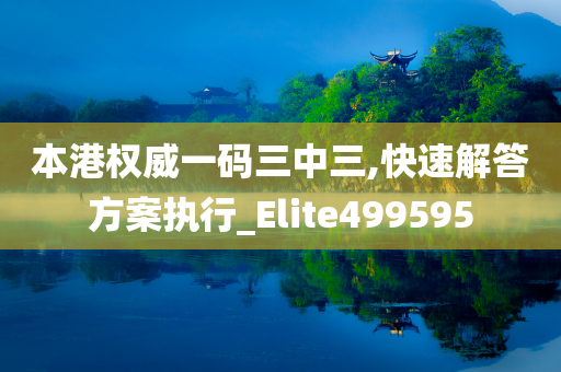 本港权威一码三中三,快速解答方案执行_Elite499595