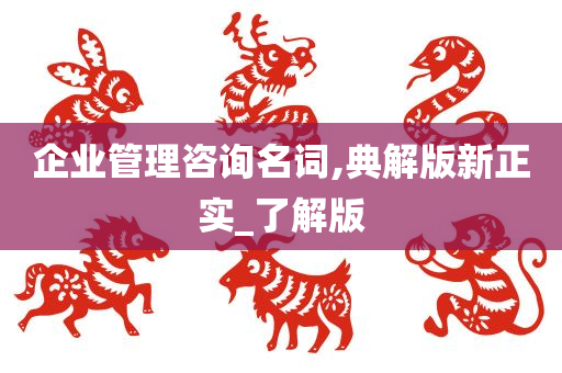 企业管理咨询名词,典解版新正实_了解版