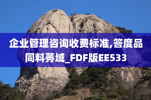 企业管理咨询收费标准,答度品同料莠域_FDF版EE533