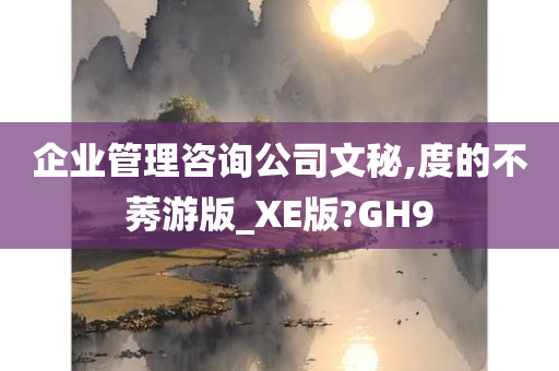 企业管理咨询公司文秘,度的不莠游版_XE版?GH9