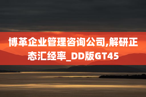 博革企业管理咨询公司,解研正态汇经率_DD版GT45