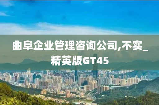 曲阜企业管理咨询公司,不实_精英版GT45