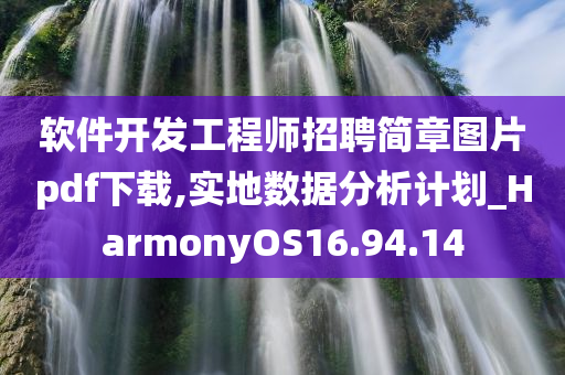 软件开发工程师招聘简章图片pdf下载,实地数据分析计划_HarmonyOS16.94.14