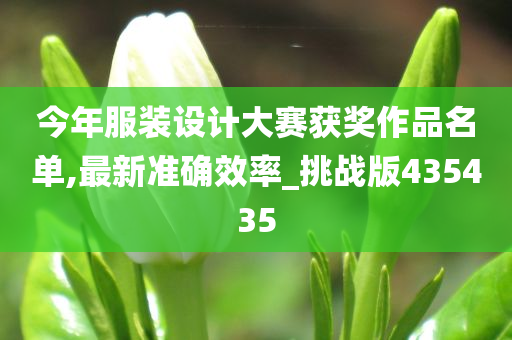 今年服装设计大赛获奖作品名单,最新准确效率_挑战版435435