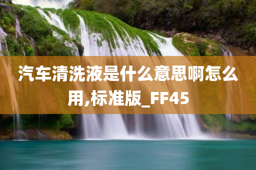 汽车清洗液是什么意思啊怎么用,标准版_FF45